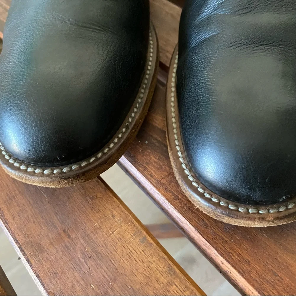 john varvatos handmade In Italy black leather chukka boots men 10.5